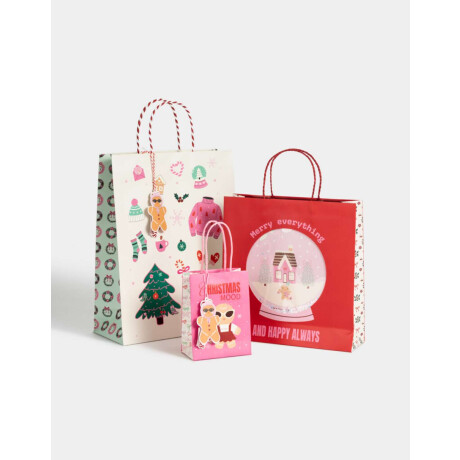 Bolsa De Regalo Navideña Combinacion Multicolor