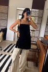 Mini Leather Dress Negro