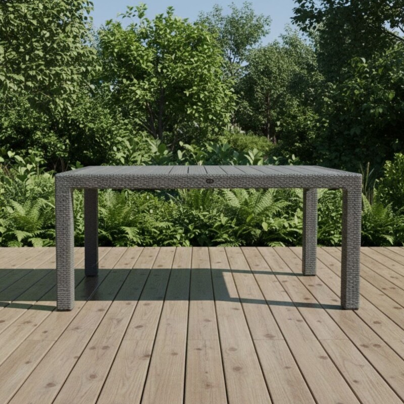 Mesa ratán 90 x 150 cm GRIS