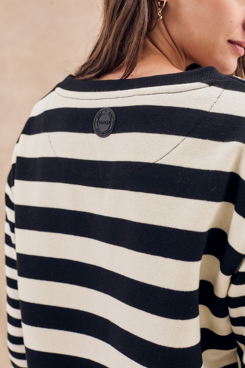 Sweater Rayado Multi Negro