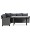 Set jardín AGERMOSE 6 plazas gris Set jardín AGERMOSE 6 plazas gris