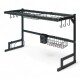 Escurridor Sobre Pileta Grande 85cm Multifunción 4 En 1 Negr Negro