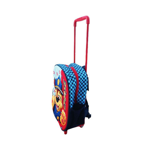 Mochila Infantil Paw Patrol 3d Con Carro 30 Cm CELESTE