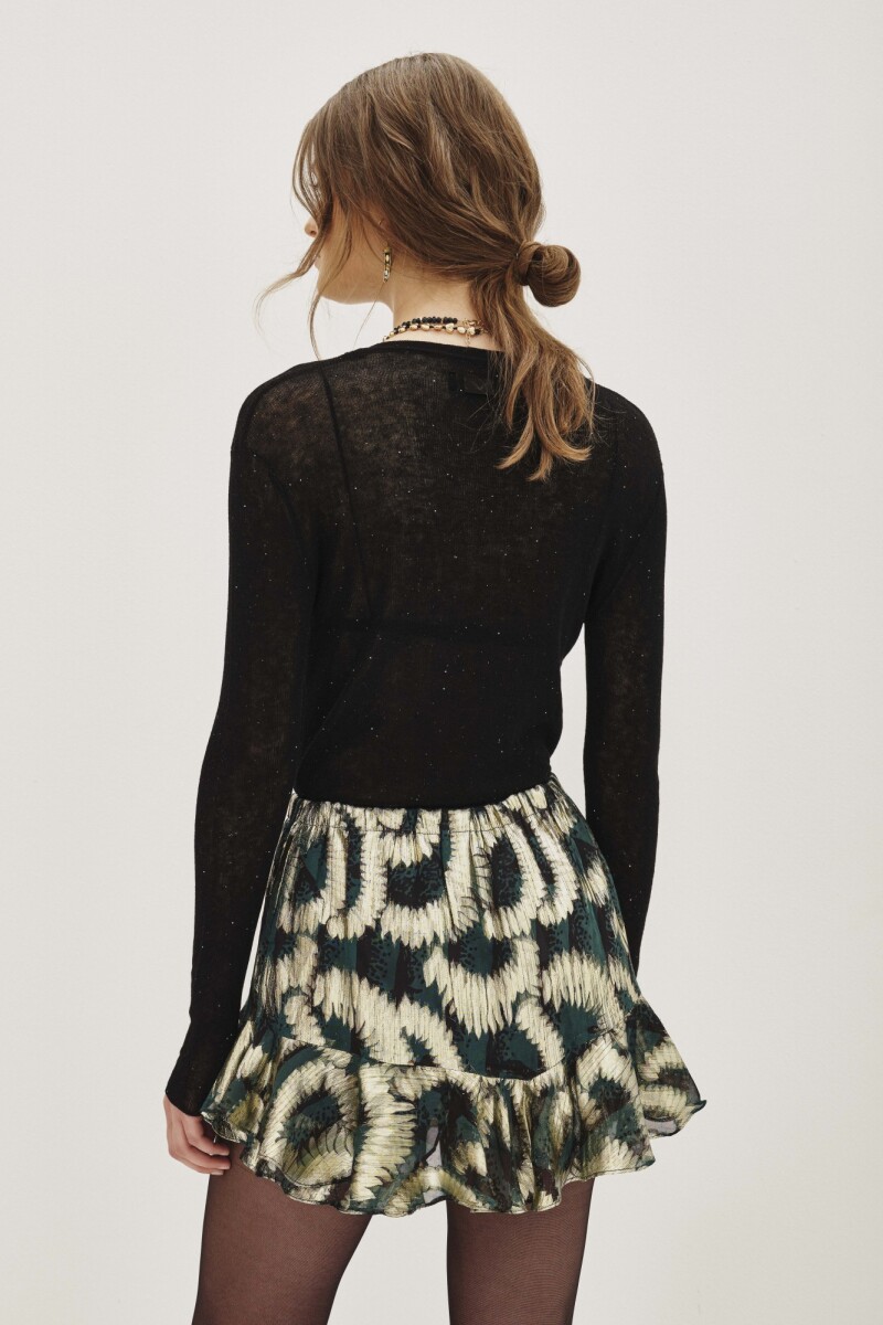 Falda Sienna Wild Lurex Verde
