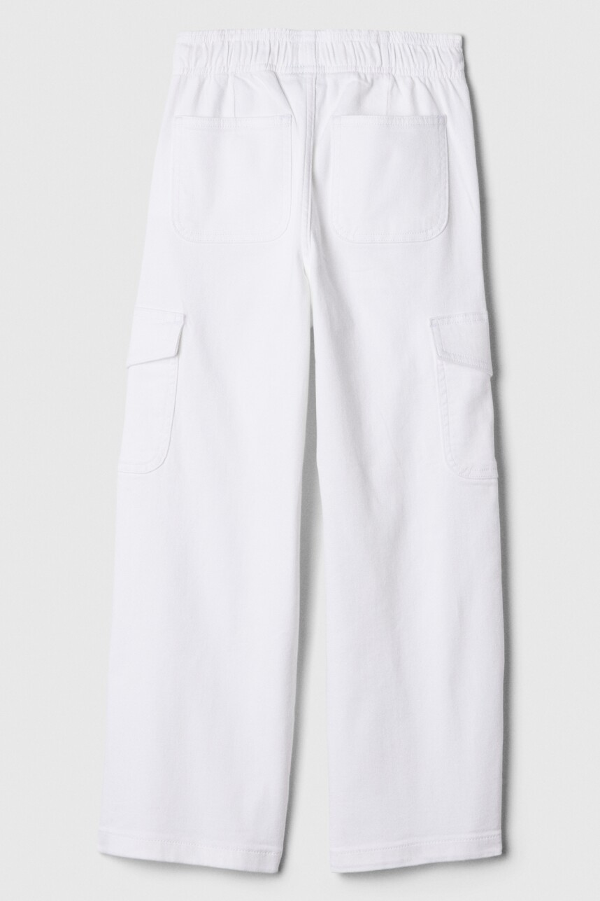 Jean Cargo Easy Wide Pull On Niña Optic White V6