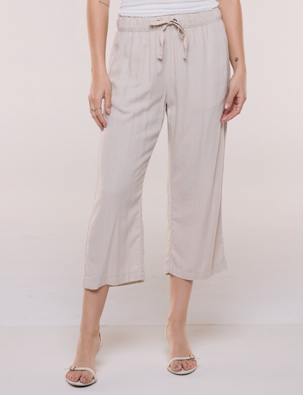 Capri Pull On Lino Con Cordón Ajustable BEIGE