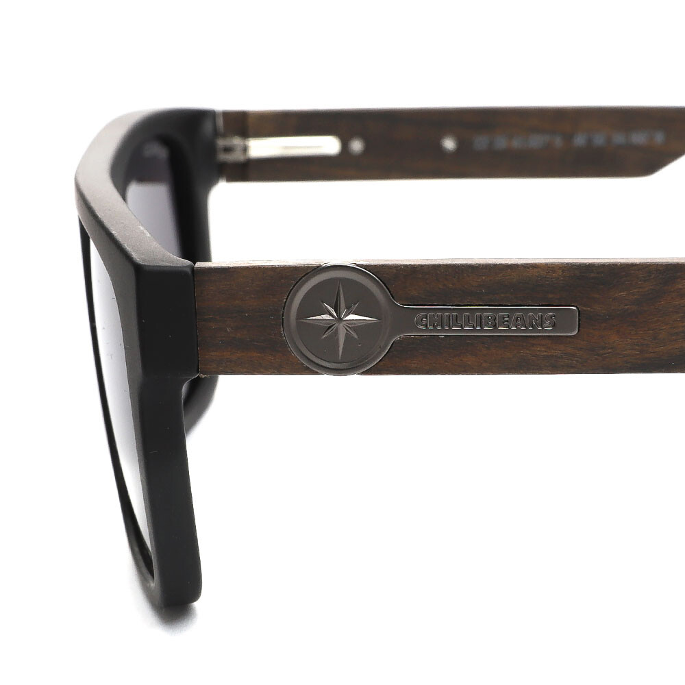 Lentes De Sol Bambu E Madeira Cuadrado - Unisex Negro/Negro