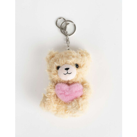 Llavero Y Charm De Peluche De Osito Marron Beige