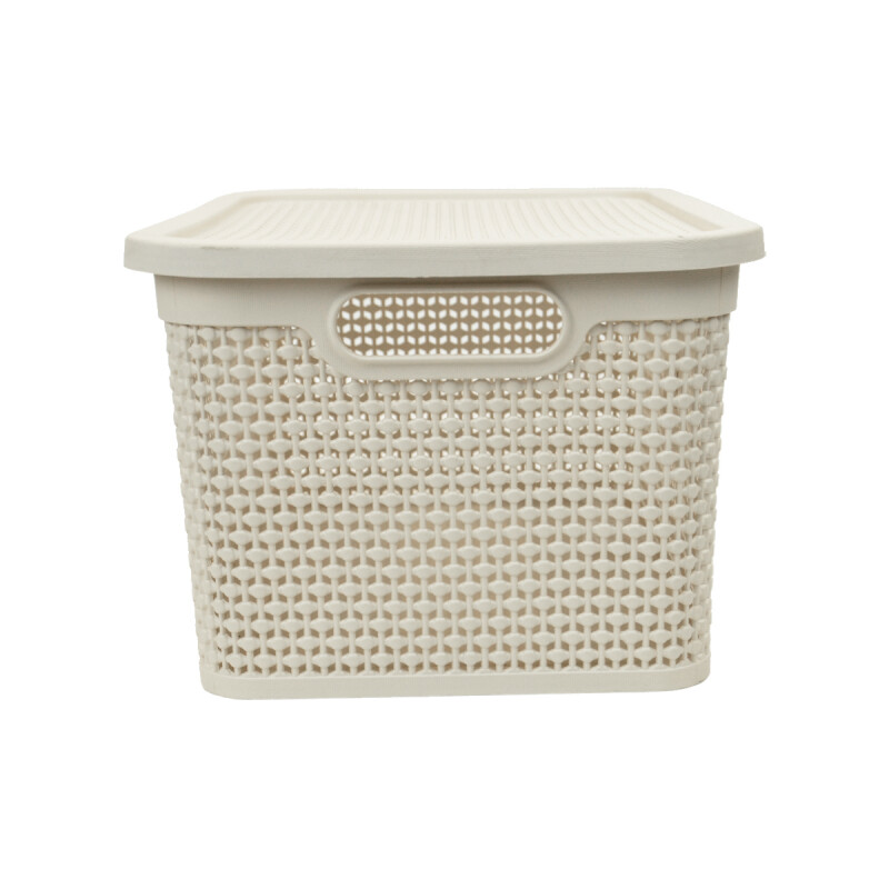Caja simil ratán 15 lts BEIGE