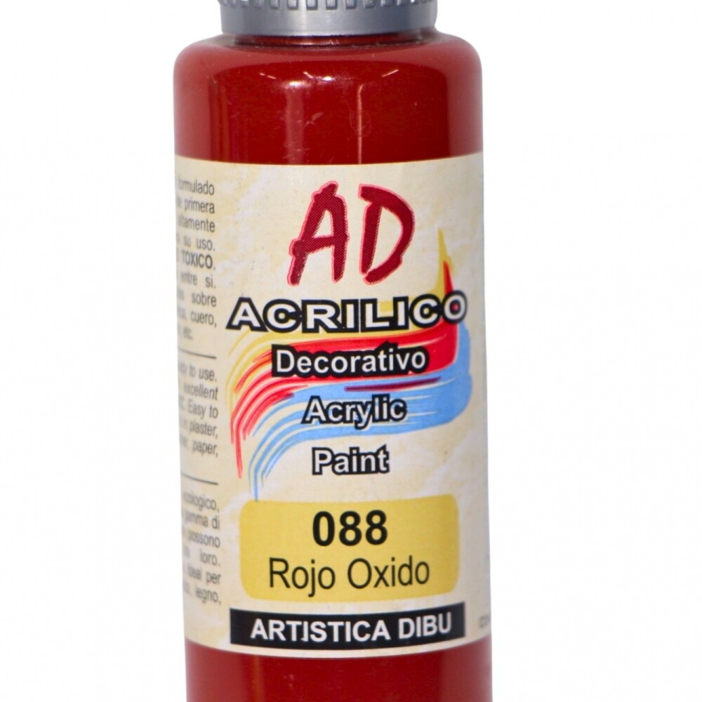 PINTURA ACRILICA ARTISTICA DIBU 60 ML. DIFERENTES COLORES COLOR ROJO OXIDO 088
