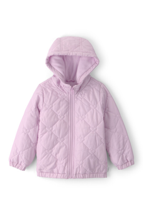 Campera resistente al agua, lila, diseño corazones Sin color