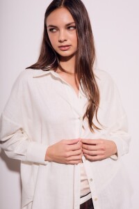 Camisa Lino Nácar