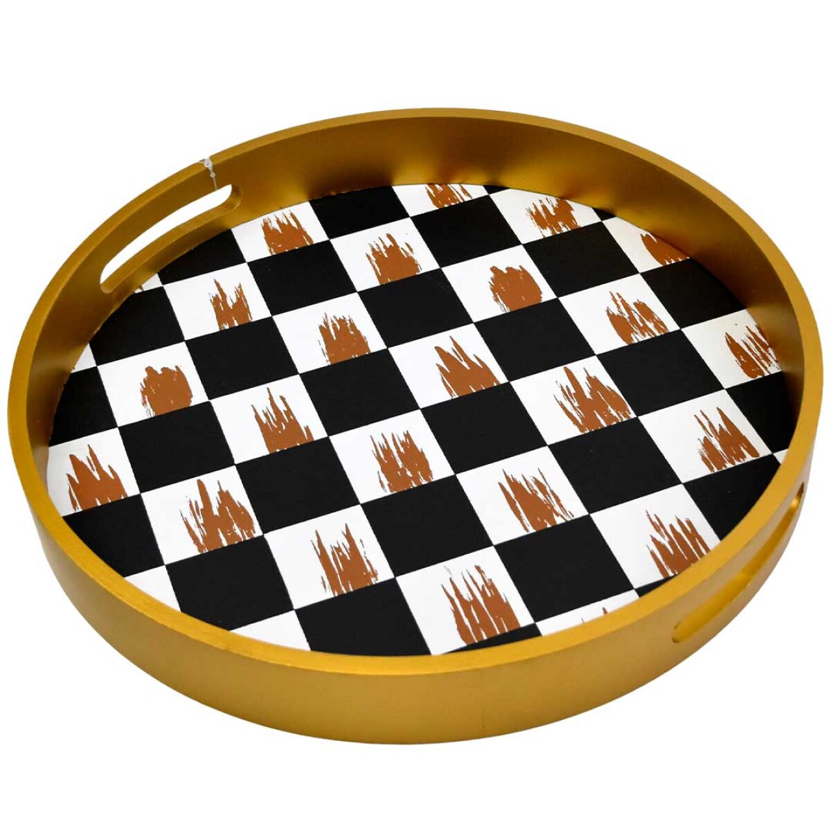 BANDEJA MADERA REDONDA GDE C/2 ASAS 35X4.5CM 27640 (VIENE DE SET 27639) 