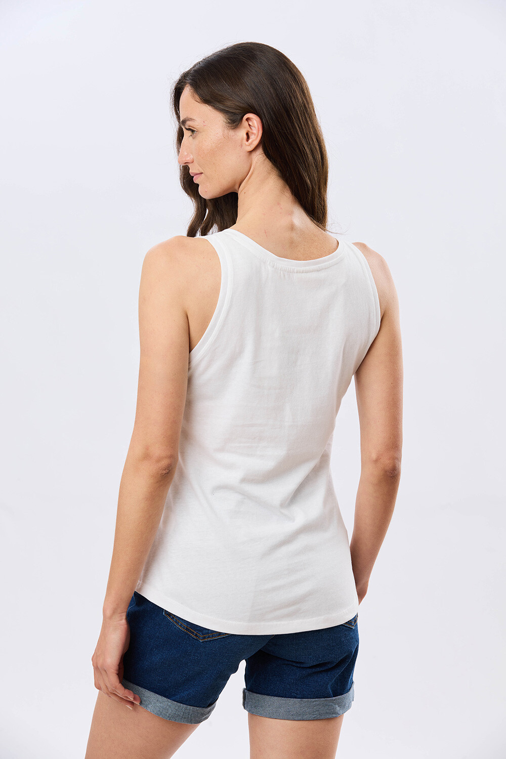 MUSCULOSA BÁSICA DE ALGODÓN Blanco