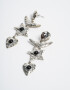 Aros Colgantes Largos Metal diferenciado Aros Colgantes Largos De Metal - Plateado