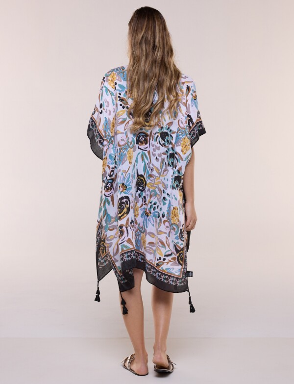 Kimono Flores MULTI/TOSTADO