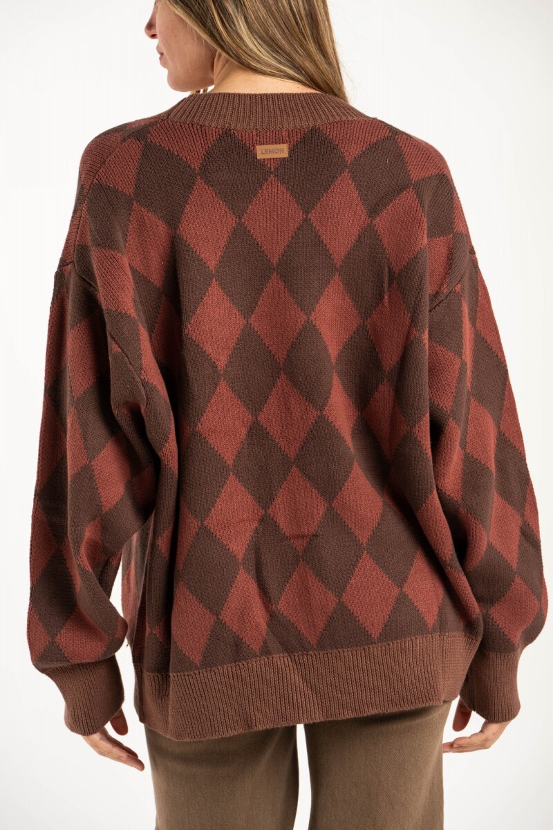 Cardigan Rombos Chocolate