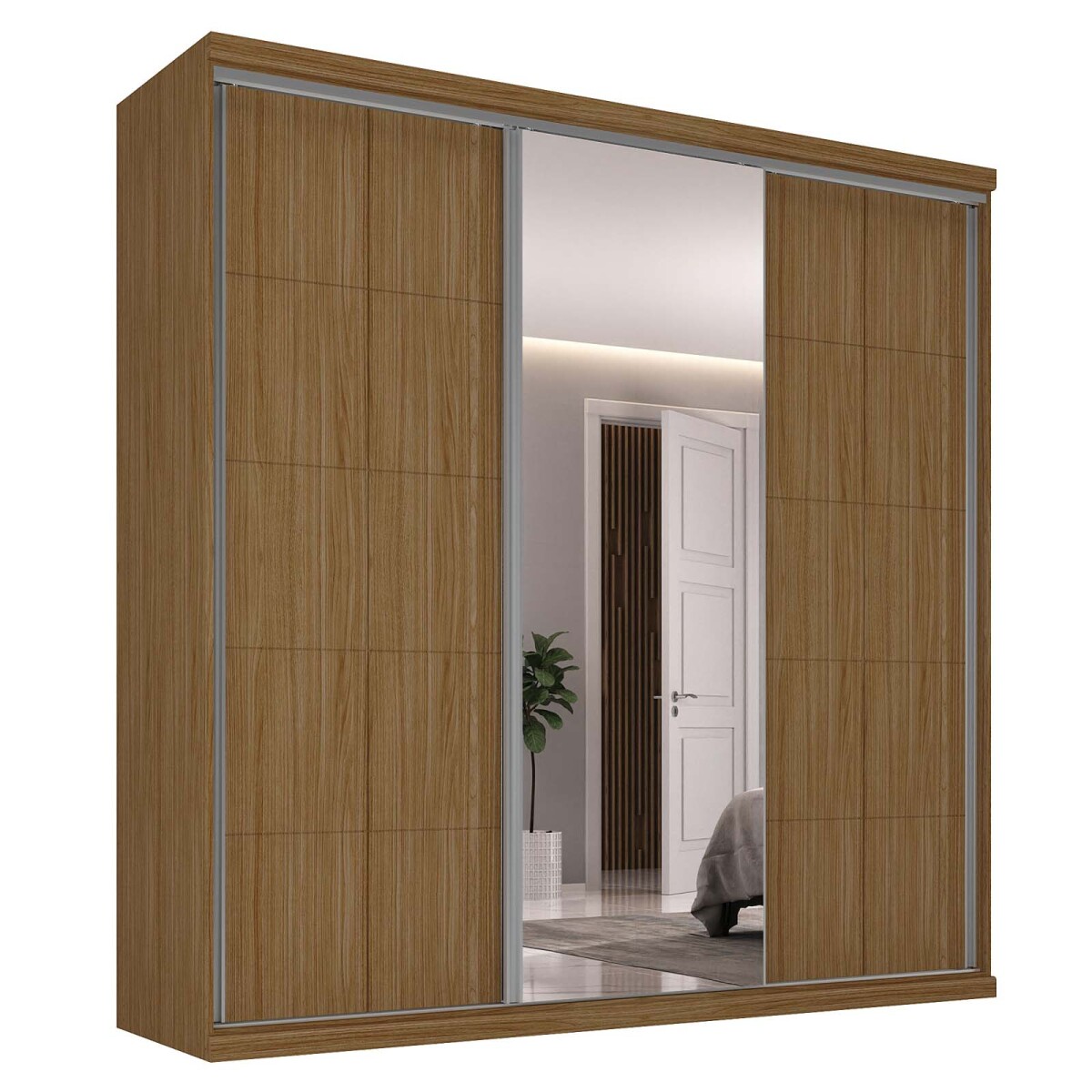 ROPERO PLACARD - 3 PUERTAS MDF MARRON SOUTH 