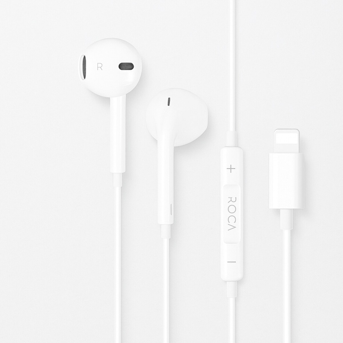 MANOS LIBRES STEREO ROCA LIGHTNING - NEGRO 