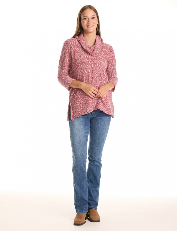 Buzo Cuello Volcado ROJO/MULTI