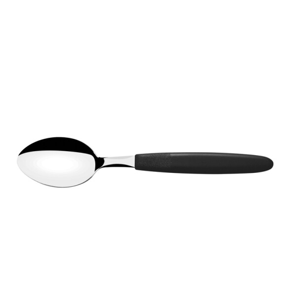 Cuchara de mesa con mango plástico negro, modelo IPANEMA, 12 piezas TN9025