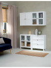 Vitrina SKALS puertas de vidrio blanco Vitrina SKALS puertas de vidrio blanco
