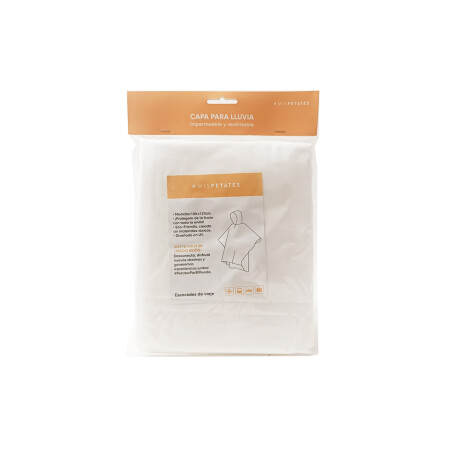 Poncho transparente para lluvia adulto Sc
