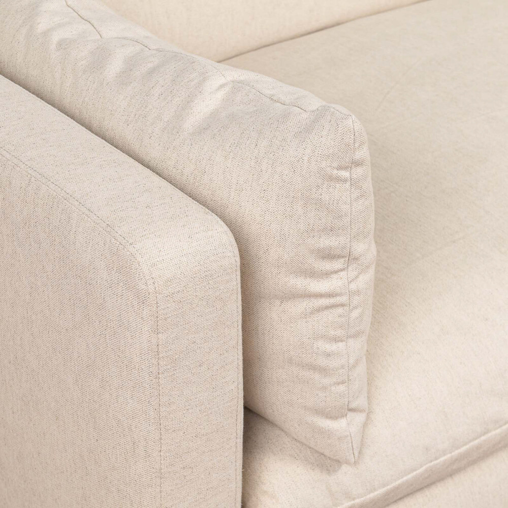 SOFÁ C/FUNDAS DESMONTABLES 3 CUERPOS TELA NATURAL-BEIGE LA JOLA CRUDO