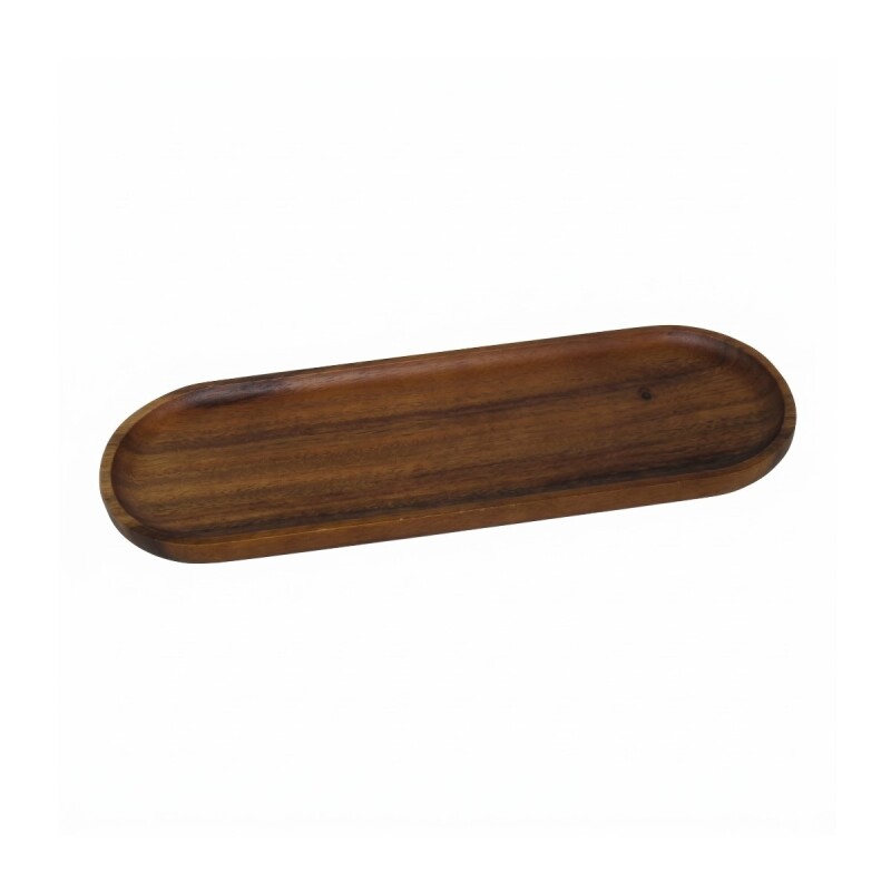 BANDEJA OVAL MADERA 45X15CM Unica