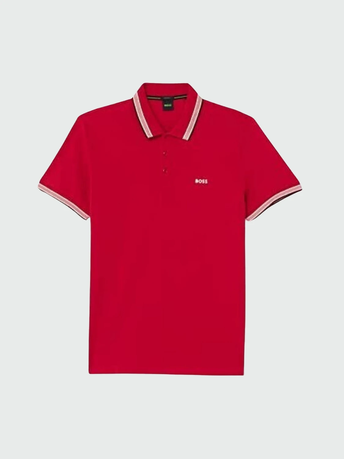 BOSS -Remera polo de algodón, regular fit, PADDY Rojo