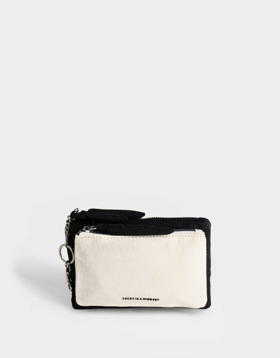 Monedero Cuerina Bicolor - Combinacion Bicolor 