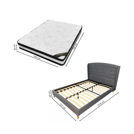Sommier 2 Plazas THM Mercury con Respaldo Sommier 2 Plazas THM Mercury con Respaldo