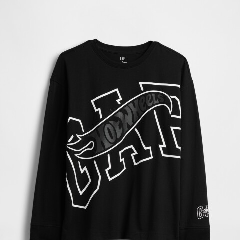 V-JPN LS HW GAP GR TEE TRUE BLACK