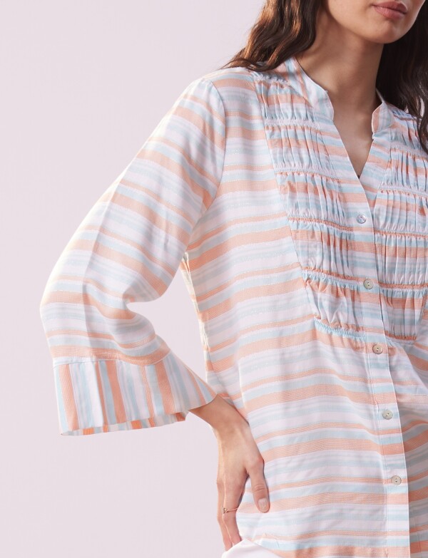 Blusa Lurex Lineas MULTI/BLANCO