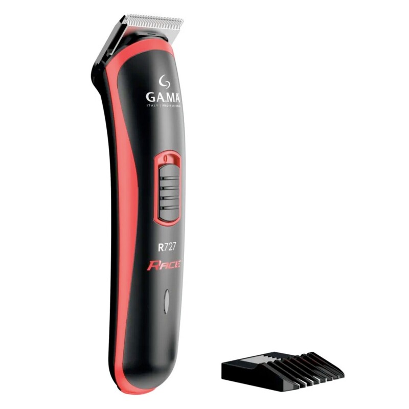 Combo corta pelo GA.MA Italy Race clipper trimmer y nose trimmer recargable USB para un afeitado y estilismo diario Negro/Rojo