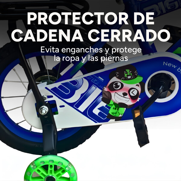 Bicicleta Infantil XMZ Rodado12 Canasto Parrilla Guardabarro Azul 1