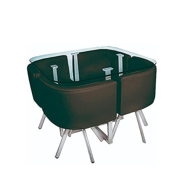JGO DE COMEDOR TMAX ASUNCION Q Mesa vidrio +4 butacas Ng/R Sin color