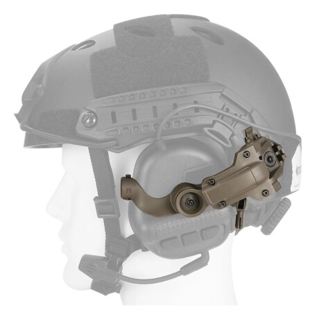 Adaptación de auricular para casco táctico Caqui