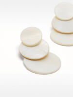 Pendientes Circulares Degradé Con Conchas blanco