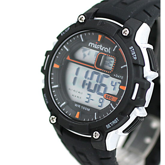 Reloj Mistral Deportivo Silicona Negro. "Producto sin caja" 0