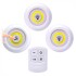 Set 3 Lampara Led Inalámbrica Adhesivas Pilas Control Remoto Set 3 Lampara Led Inalámbrica Adhesivas Pilas Control Remoto