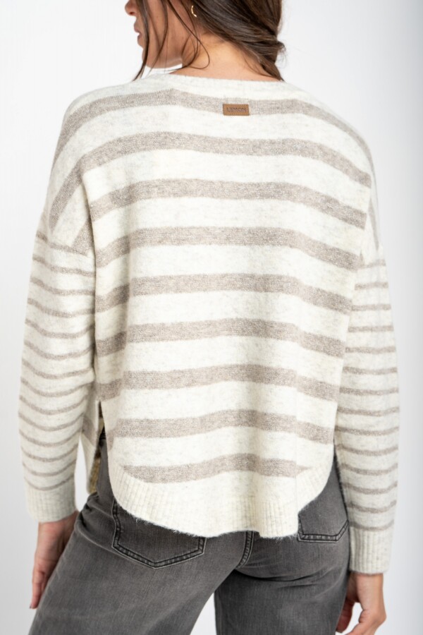 Sweater Rayado Nácar