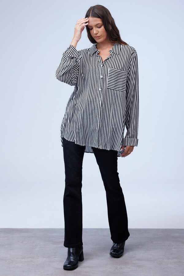 Blusa Oversize NEGRO/BLANCO