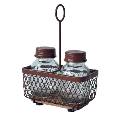 SALERO/PIMENTERO HIERRO-Y-VIDRIO AMARILLO 36357