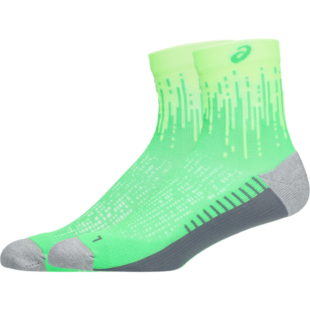 Medias Running Performance Run Sock Quarter Unisex Illuminate Green/vital Green
