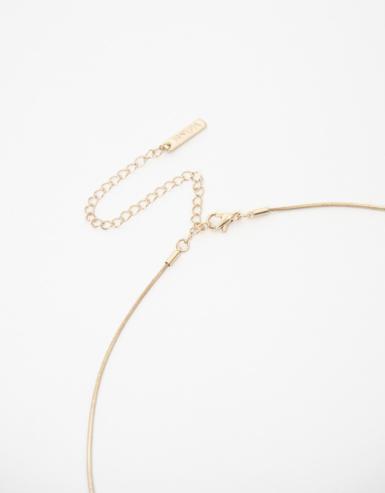 Bijouterie Set Strass Set De Collar Y Aros Con Cubic Zirconia - Dorado