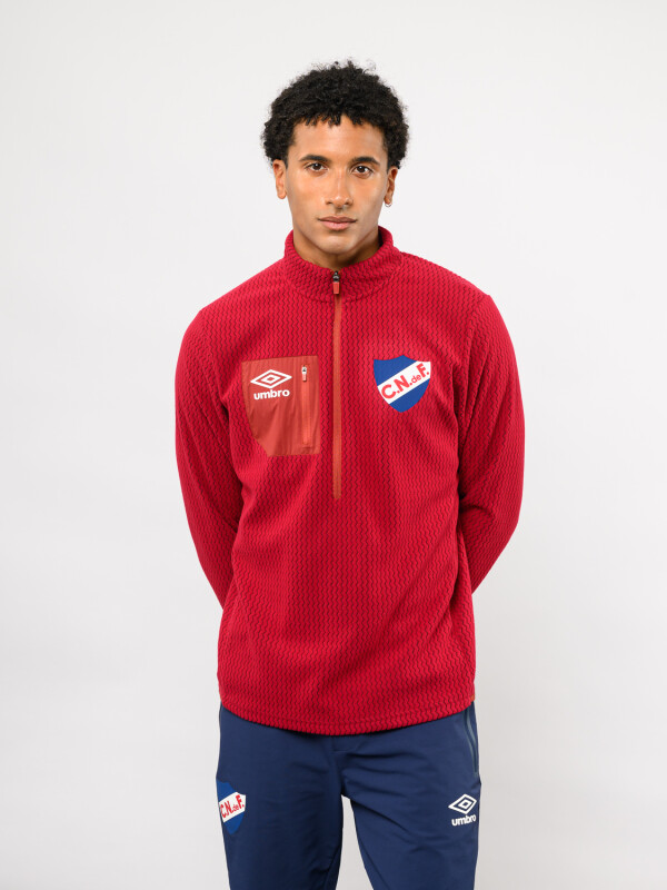 Buzo Medio Cierre Frontier Nacional Hombre Beige, ordeaux