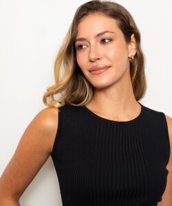 Musculosa Ribs Colors NEGRO