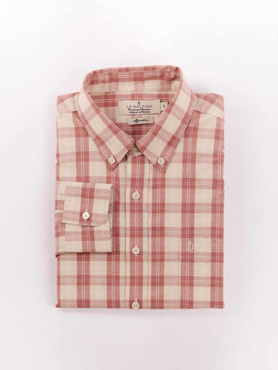 Camisa cuadros - rosado 