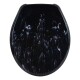 Asiento de inodoro acolchonado Universal Atlas MARMOL NEGRO